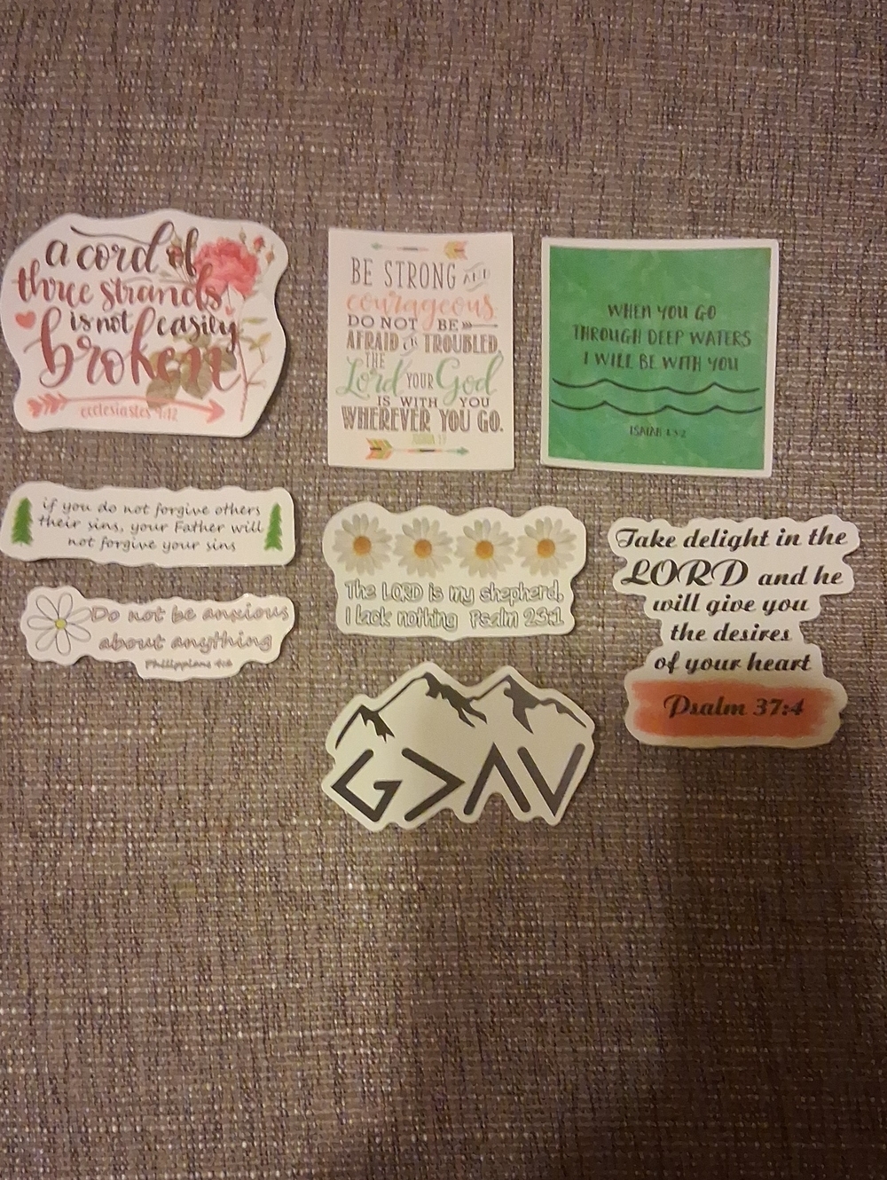 Inspirational Faith Sticker Set - Assorted Colors